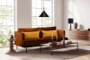 GANZO Sofa 3 osobowa do salonu z poduszkami pomarańczowa pomarańczowy/żółty - zdjęcie 2