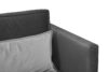 GANZO Sofa 3 osobowa do salonu z poduszkami szara ciemny szary - zdjęcie 5