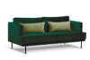 GANZO Sofa 3 osobowa do salonu z poduszkami butelkowa zieleń ciemny zielony/jasny zielony - zdjęcie 3