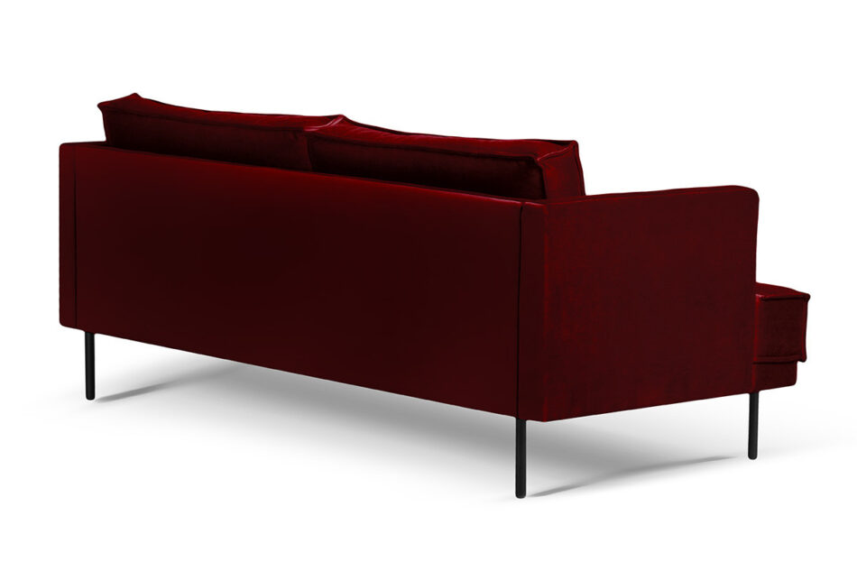 GANZO Sofa 3 osobowa do salonu z poduszkami czerwona bordowy/różowy - zdjęcie 3