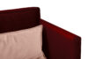 GANZO Sofa 3 osobowa do salonu z poduszkami czerwona bordowy/różowy - zdjęcie 5