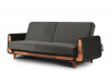 GUSTAVO Szara sofa rozkładana welur antracytowy - zdjęcie 3