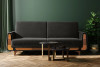 GUSTAVO Szara sofa rozkładana welur antracytowy - zdjęcie 2