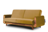 GUSTAVO Żółta sofa rozkładana welur żółty - zdjęcie 3