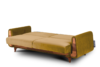 GUSTAVO Żółta sofa rozkładana welur żółty - zdjęcie 4