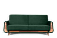Zielona sofa rozkładana welur