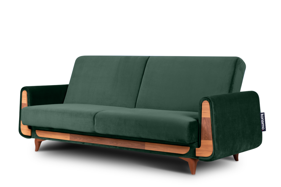 GUSTAVO Zielona sofa rozkładana welur ciemny zielony - zdjęcie 2
