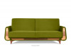 GUSTAVO Oliwkowa sofa rozkładana welur oliwkowy - zdjęcie 1