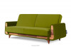 GUSTAVO Oliwkowa sofa rozkładana welur oliwkowy - zdjęcie 3