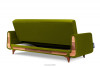 GUSTAVO Oliwkowa sofa rozkładana welur oliwkowy - zdjęcie 4