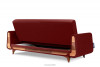 GUSTAVO Czerwona sofa rozkładana welur bordowy - zdjęcie 4