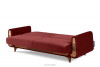 GUSTAVO Czerwona sofa rozkładana welur bordowy - zdjęcie 5