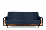 Granatowa sofa rozkładana welur