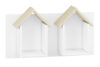 BUBO Podwójna półka dziecięca domek wisząca biała biały/drewno bukowe - zdjęcie 3