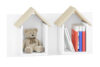 BUBO Podwójna półka dziecięca domek wisząca biała biały/drewno bukowe - zdjęcie 4