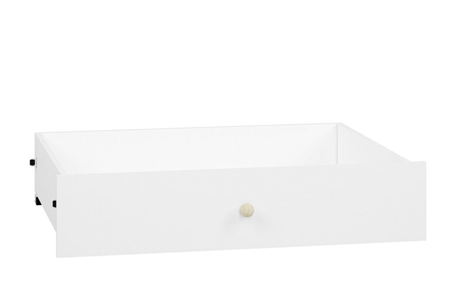 BUBO Szuflada pod łóżko dziecięce biała biały/drewno bukowe - zdjęcie 1
