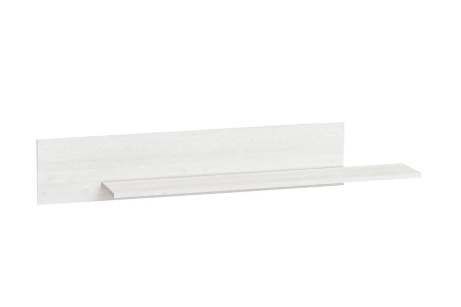 SARPA Prosta półka wisząca 130 cm wzór drewna biała biały - zdjęcie 0