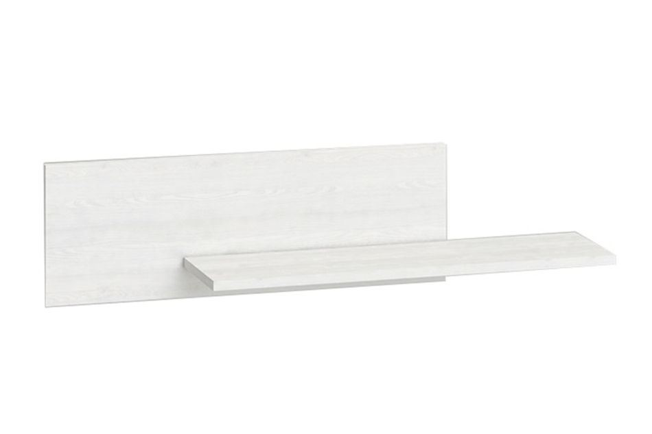 SARPA Prosta półka wisząca 90 cm wzór drewna biała biały - zdjęcie 0