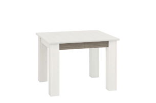 SARPA, https://konsimo.pl/kolekcja/sarpa/ Prosty rozkładany stół do jadalni biały / brązowy biały/brązowy - zdjęcie