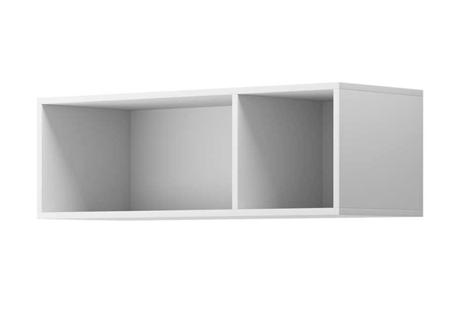 MORIO Nowoczesna podwójna półka wisząca biała biały - zdjęcie 0