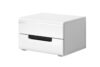 HEKTOR Nowoczesna szafka nocna z szufladą biała biały połysk - zdjęcie 1