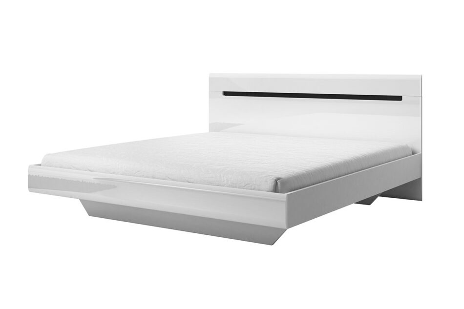 HEKTOR Nowoczesne łóżko 180 x 200 białe biały połysk - zdjęcie 0
