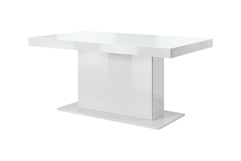 TULSA Stół na pojedynczej nodze w stylu modern biały połysk biały połysk - zdjęcie 0