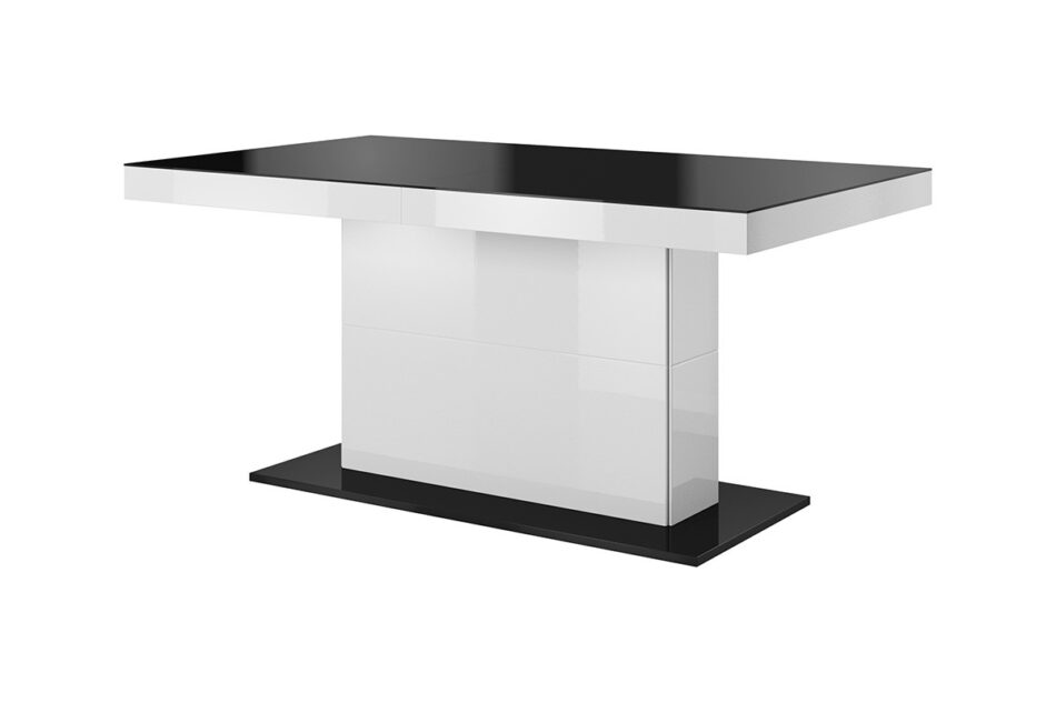 HEKTOR Nowoczesny stół na pojedynczej nodze biały / czarny czarny połysk/biały połysk - zdjęcie 0