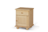 TARDA Drewniana szafka nocna z szufladami i półkami sosna naturalna - zdjęcie 1