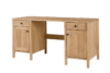 CUCULI Sosnowe duże biurko 150 cm z półkami i szufladami kolor dąb dąb - zdjęcie 1