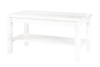 CUCULI Sosnowy stolik kawowy z półką biały biały - zdjęcie 1