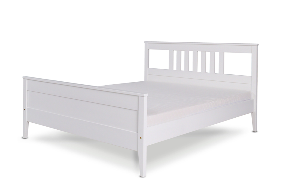 CUCULI Sosnowa rama łóżka 90 x 200 biała biały - zdjęcie 0