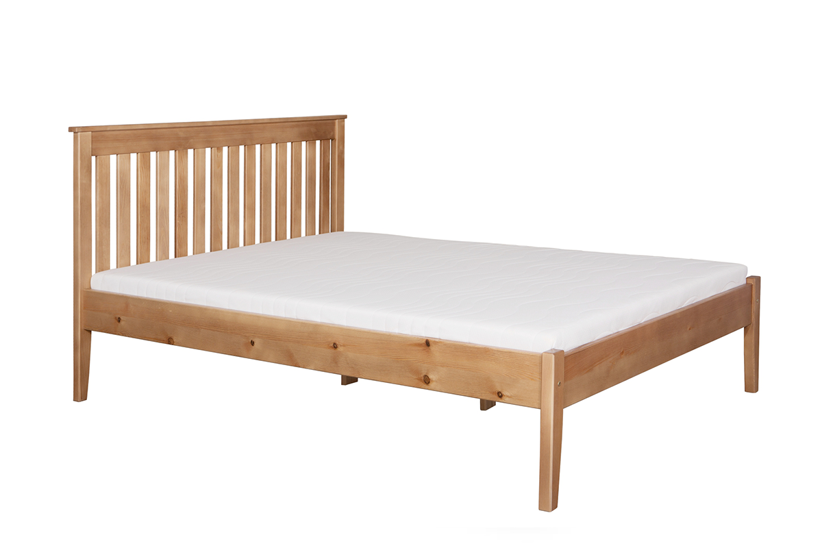 Drewniana rama łóżka podwójna 140 x 200 dąb