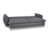 TUBI Rozkładana sofa 3 osobowa z dodatkowymi żółtymi poduszkami szara szary/żółty - zdjęcie 5