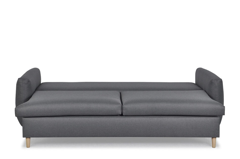 TUBI Rozkładana sofa 3 osobowa z dodatkowymi żółtymi poduszkami szara szary/żółty - zdjęcie 3