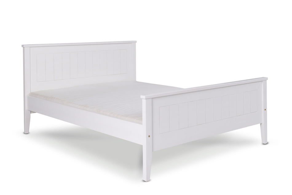 RONTI Rama łóżka 160 x 200 cm biała biały - zdjęcie