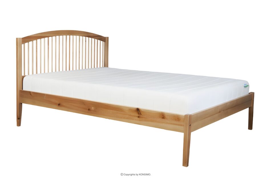 ALPI Rama łóżka z drewna sosnowego 180 x 200 dąb dąb - zdjęcie 3