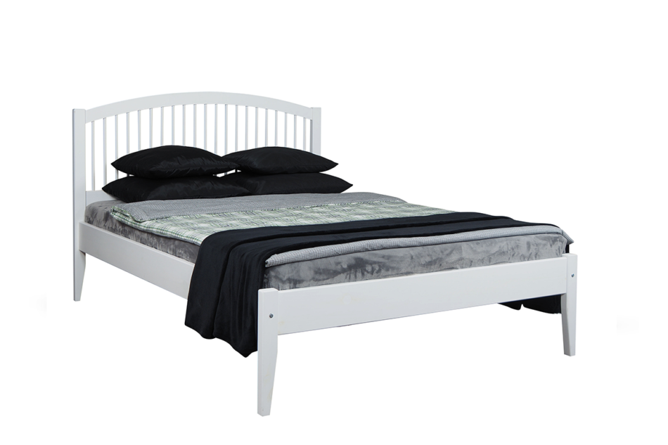 ALPI Rama łóżka z drewna sosnowego 90 x 200 biała biały - zdjęcie