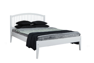 ALPI, https://konsimo.pl/kolekcja/alpi/ Rama łóżka z drewna sosnowego 140 x 200 biała biały - zdjęcie