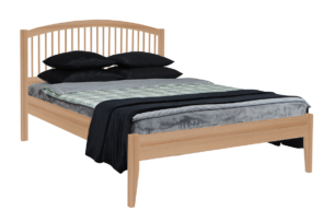 ALPI, https://konsimo.pl/kolekcja/alpi/ Rama łóżka z drewna sosnowego 140 x 200 dąb dąb - zdjęcie