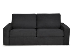 MENTO, https://konsimo.pl/kolekcja/mento/ Sofa rozkładana 3 osobowa system włoski czarna czarny - zdjęcie
