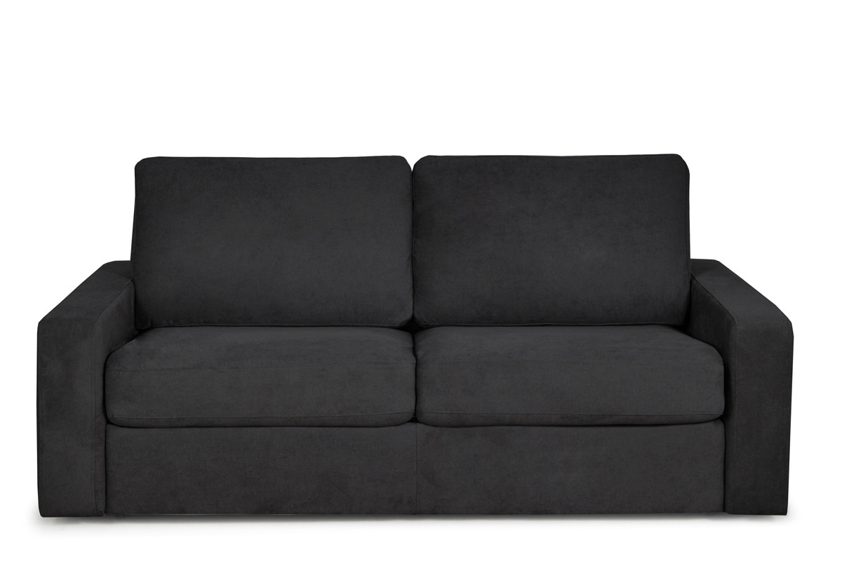 Sofa rozkładana 3 osobowa system włoski czarna