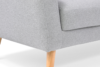HAMPI Skandynawska sofa 2 osobowa na drewnianych nóżkach jasnoszara jasny szary - zdjęcie 6