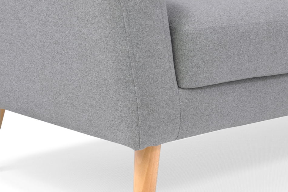 HAMPI Skandynawska sofa 2 osobowa na drewnianych nóżkach szara ciemny szary - zdjęcie 5