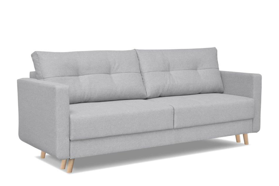 CONCOLI Rozkładana sofa DL z poduchami jasnoszara jasny szary - zdjęcie 1