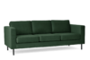 TOZZI Welurowa sofa 3 osobowa na metalowych nóżkach butelkowa zieleń zielony - zdjęcie 2