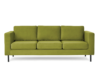 TOZZI Welurowa sofa 3 osobowa na metalowych nóżkach oliwkowa oliwkowy - zdjęcie 1