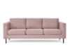 TOZZI Welurowa sofa 3 osobowa na metalowych nóżkach różowa różowy - zdjęcie 1