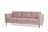 TOZZI Welurowa sofa 3 osobowa na metalowych nóżkach różowa różowy - zdjęcie 2