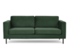 TOZZI Welurowa sofa 200 cm na metalowych nóżkach butelkowa zieleń zielony - zdjęcie 1